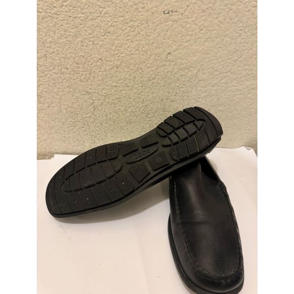 Ecco Men\'s Black Leather Slip-On Loafers extra wide size 47 main image 7